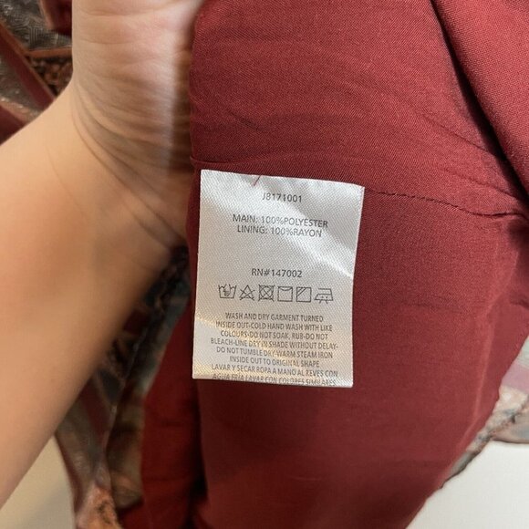 The Jetset Diaries TJD Redwood Tunic Dress Aztec Boho Bell Sleeve Size 8 - Picture 4 of 9